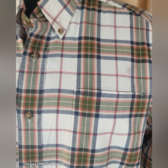 0841. Eddie Bauer ~ Men's ~ Plaid Button-Down Shirt ~ Large - Picture 6 of 12
